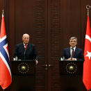 King Harald and President Abdullah Gül hold a joint press conference in the Presidential Palace. (Photo: Umit Bektas, Reuters / NTB Scanpix)